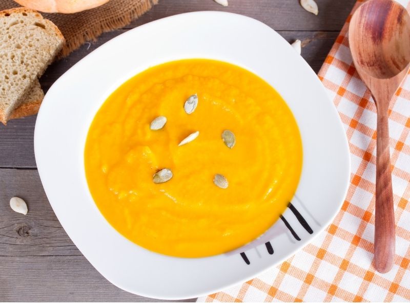 Pumpkin soup-potato dish