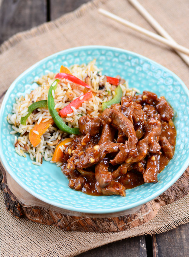 Sticky Asian Pork with Peanut-Ginger Sauce