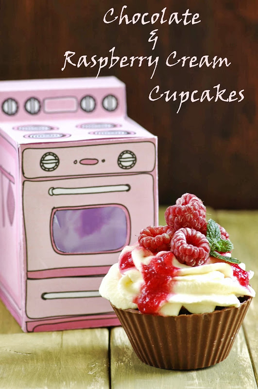 Chocolate Raspberry Cream cupcakes