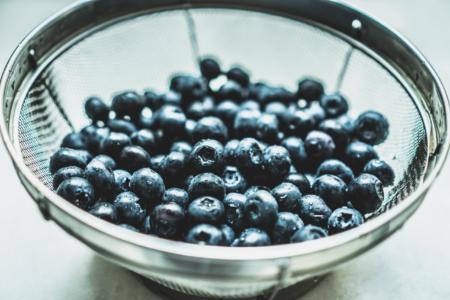 rinsed blueberries