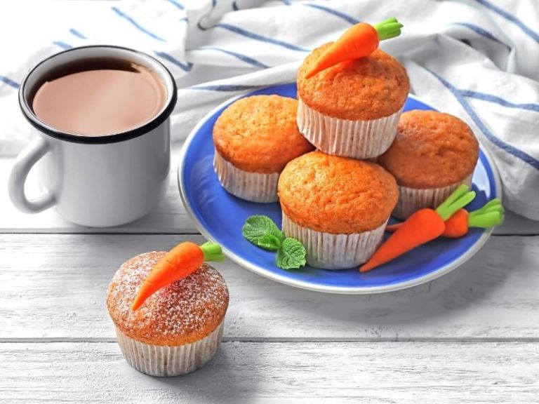 Fruchtige Karottenmuffins, laktosefrei