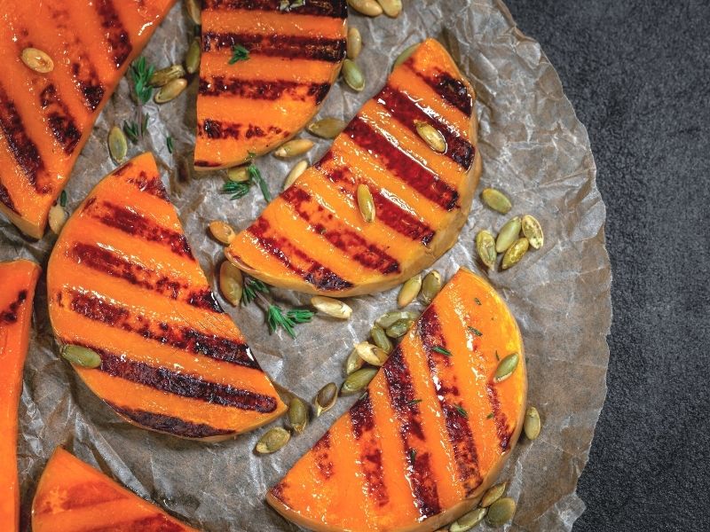 grilled roast pumpkin