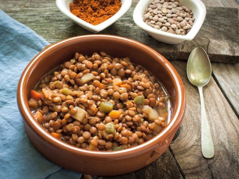 German lentil and bacon soup