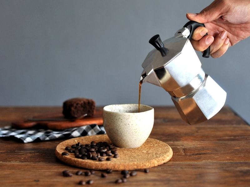 make espresso home moka pot