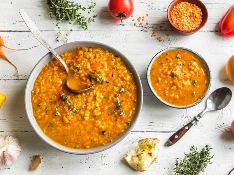 Traditional Hungarian fish soup 