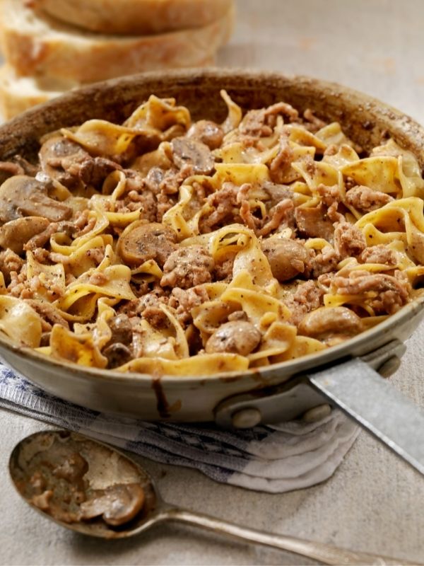 sausage-stroganoff-noodles